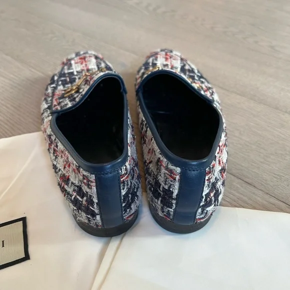 Gucci women’s tweed Jordaan loafer in size 37 - Picture 5 of 7